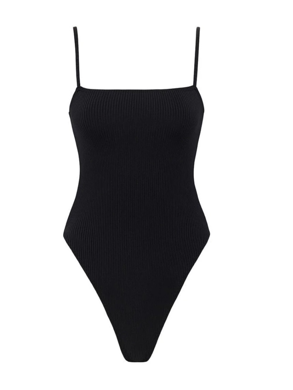 Montce Black Ribbed One-Piece Swimsuit